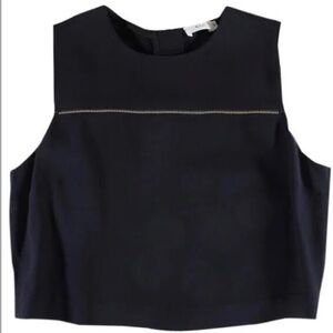 ALC Zipper Detail Sleeveless Crop Top